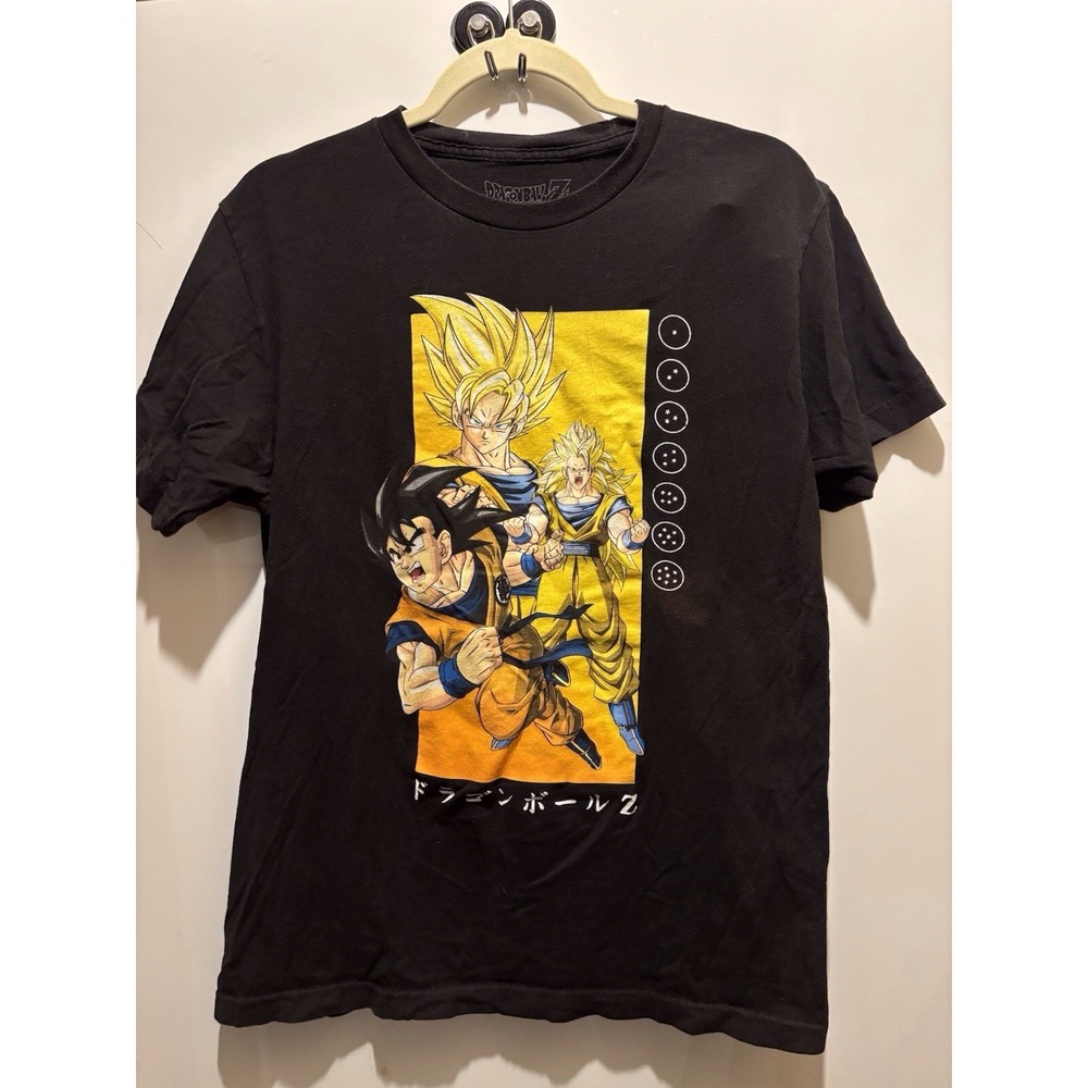 Dragonball Z Black T Shirt With Size,Medium Light Stain On Front Of Shirt - Picture 3 of 9